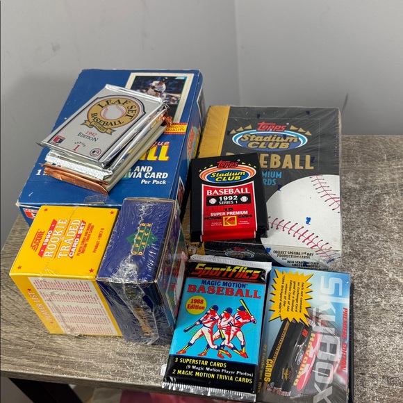 Lot of baseball cards sealed upper deck score Topps 1989 stadium club - Picture 6 of 6